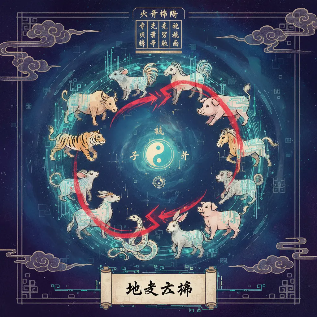 八字 - 地支六破