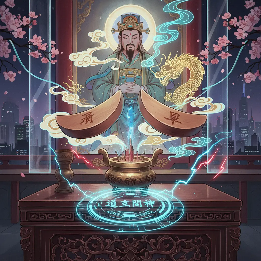 道教問神 - 筊杯