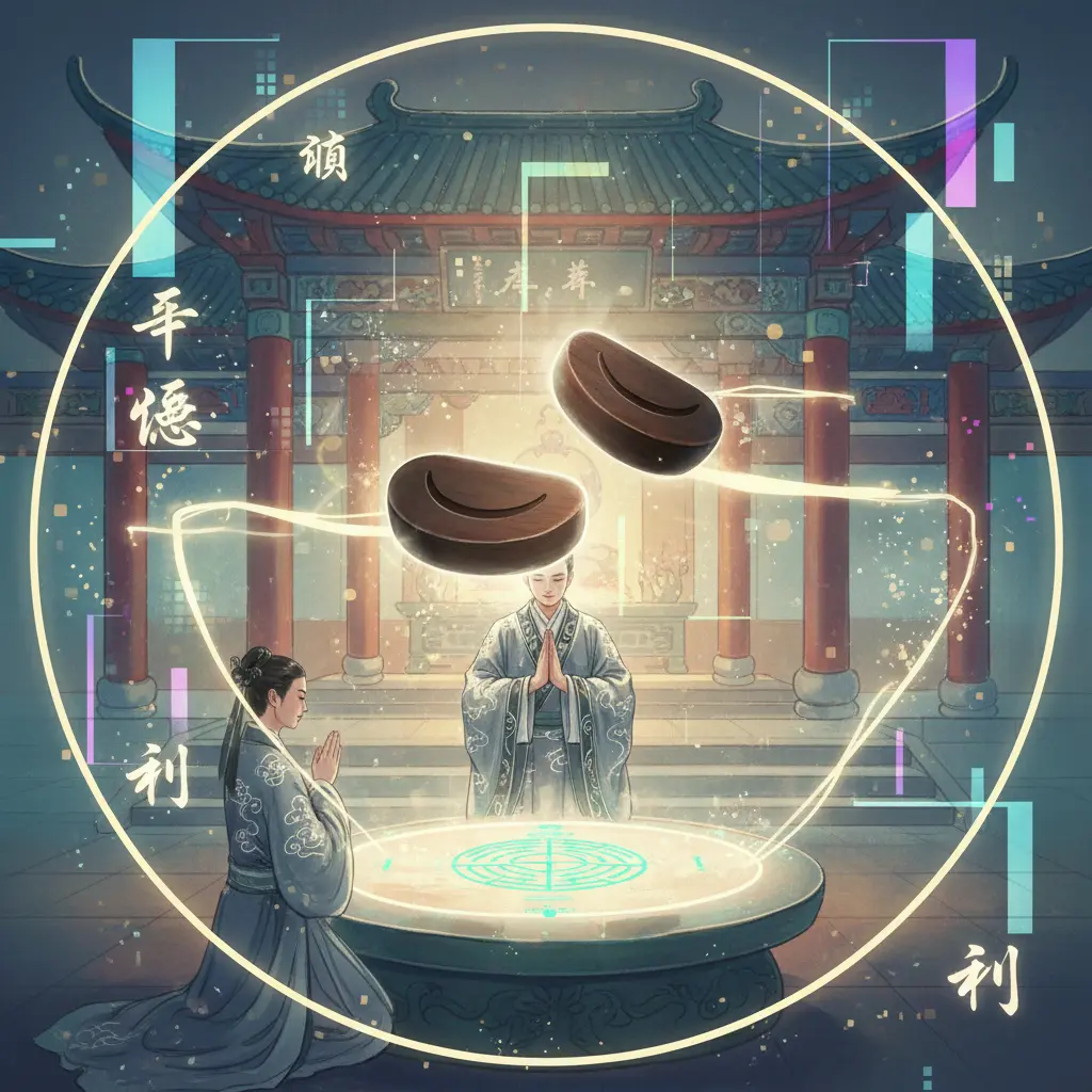 道教問神 - 笑筊